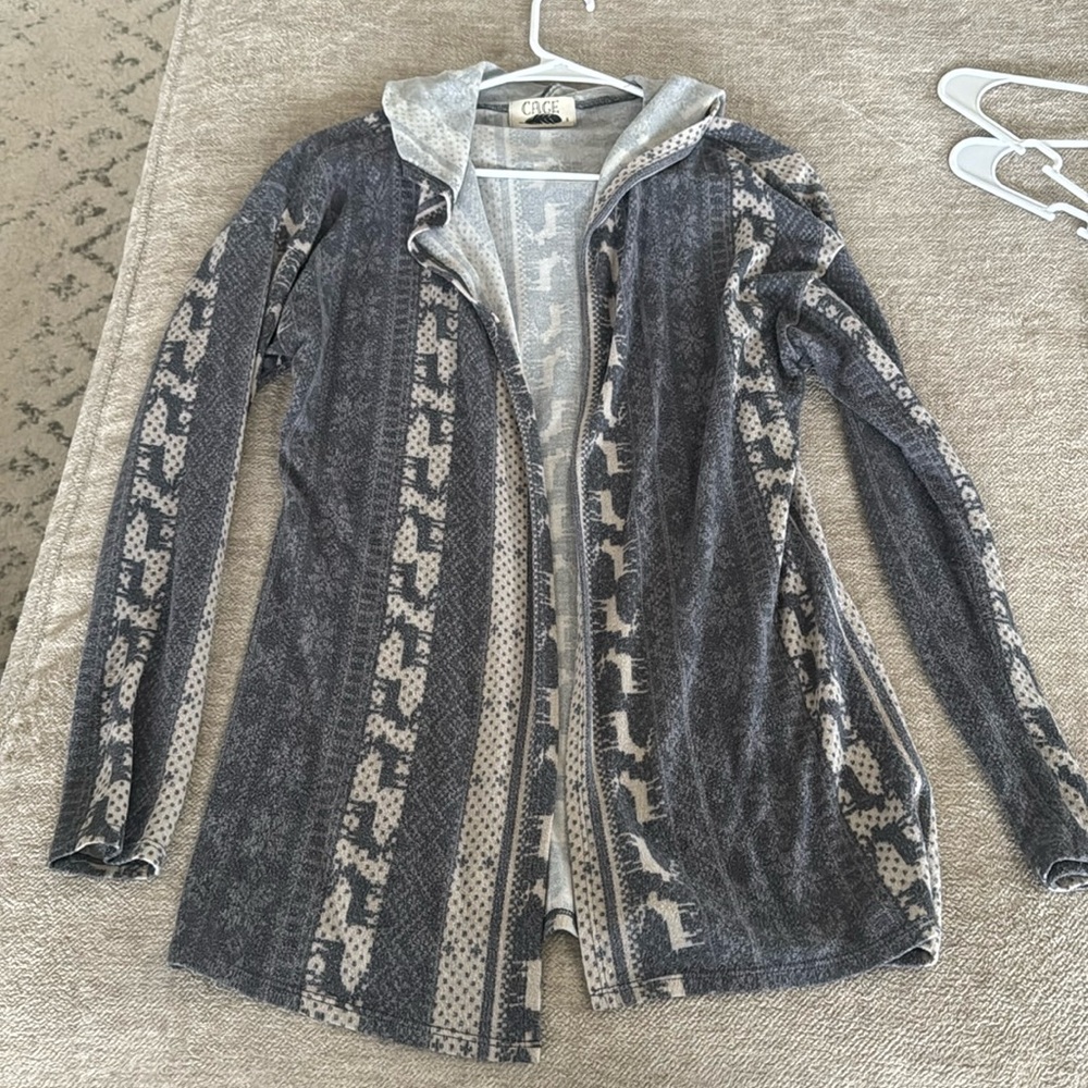 Cardigan with hood